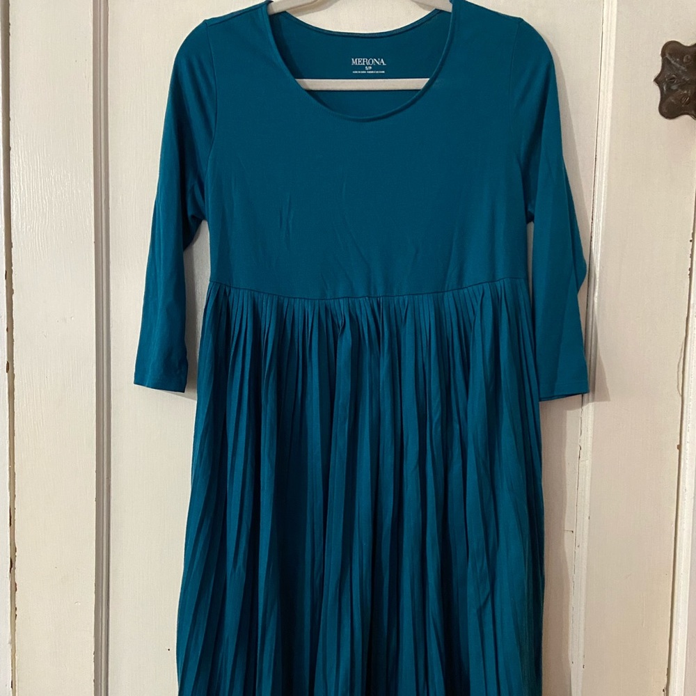 Teal high waisted dress - Picture 1 of 4